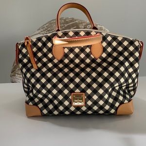 Black and white Gingham purse